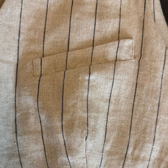 Astr The Label Natural Black Linen Striped Vest size Large NWT - Picture 5 of 10
